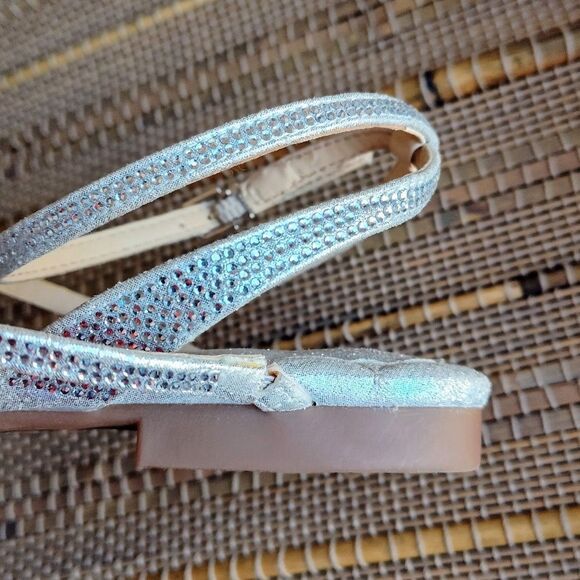 Jessica Simpson Silver Quilted Gladiator Strap Sandals Women's Size 9 - Picture 11 of 13